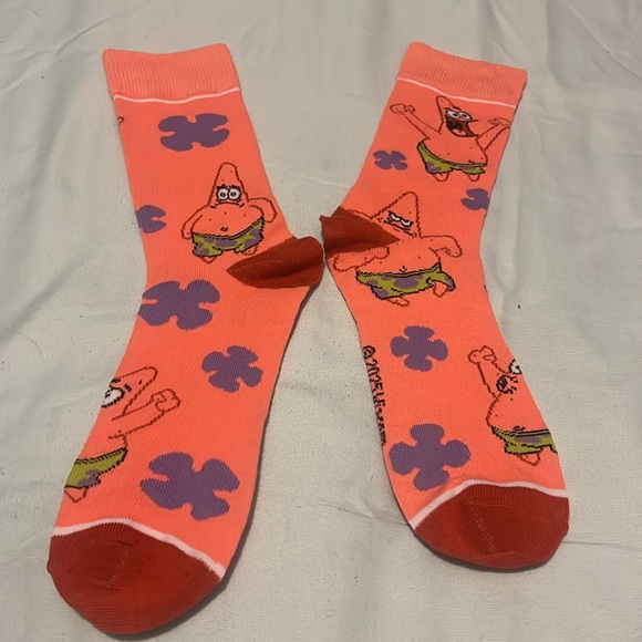 SpongeBob SquarePants Patrick Star Fun Socks - Coral and Purple - Picture 4 of 4